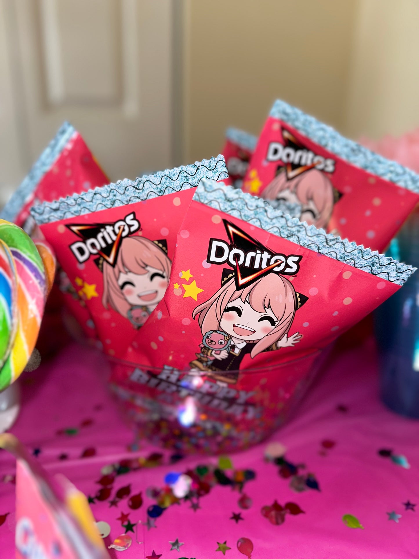 Custom Party Favor Chip Bags – Personalized Treat Bags (Set of 12) for Birthdays & Events