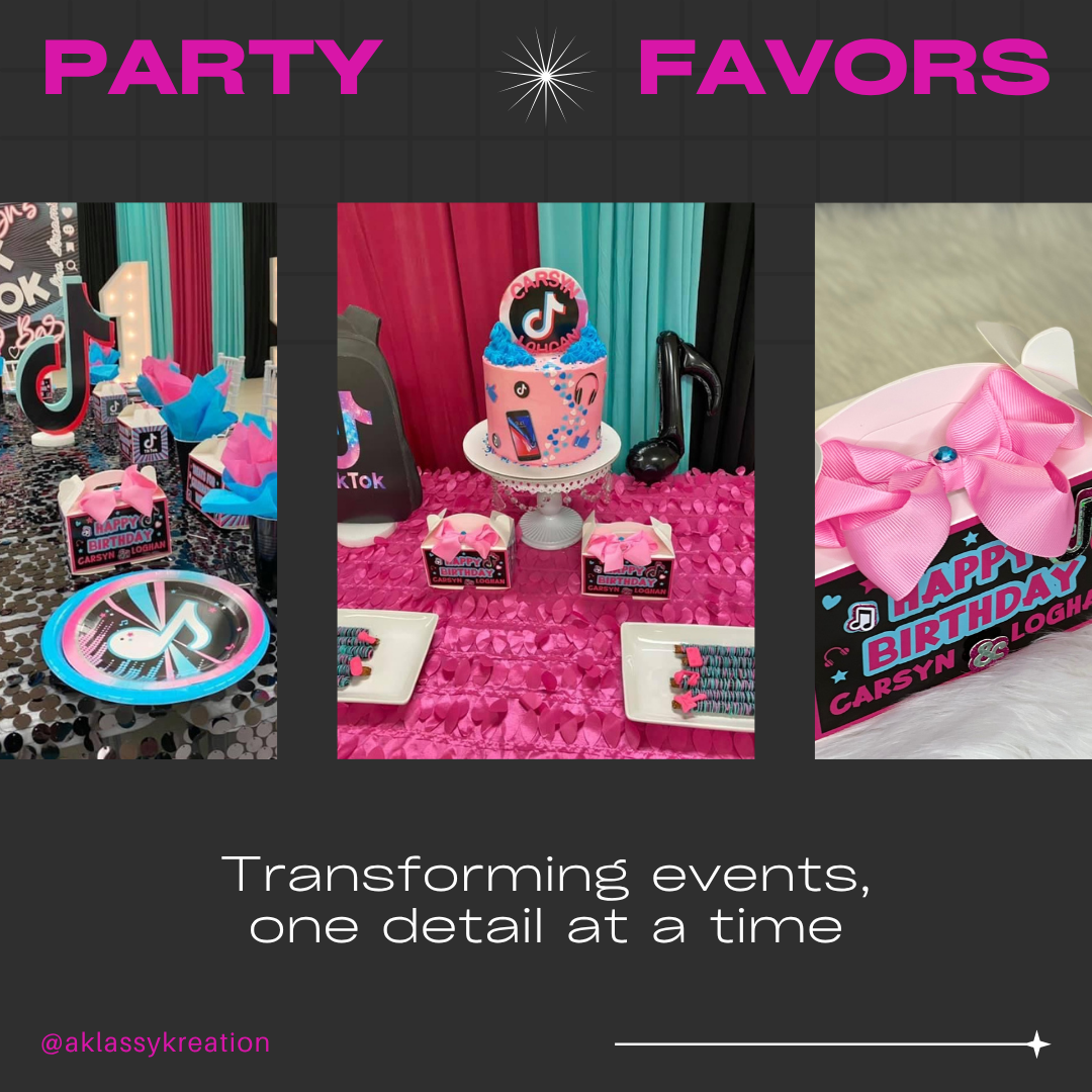 A'Klassy Party Packs-Where Every Favor Is a Celebration in Itself