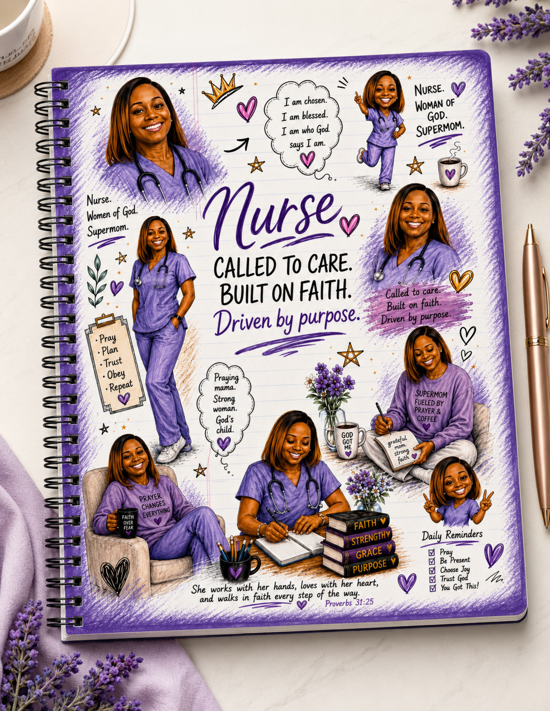 Custom 8.5” x 11” Spiral Bound Notebook | Personalized Writing |