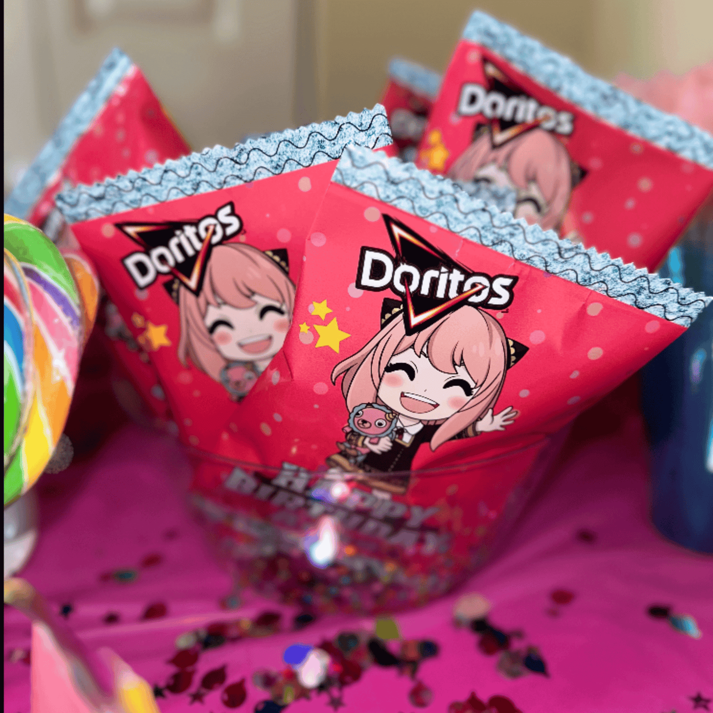 Custom Filled Party Favor Chip Bags – Set of 12