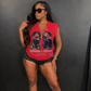 Chris Brown & Usher Inspired R&B Tour Concert Cap Sleeve Tee