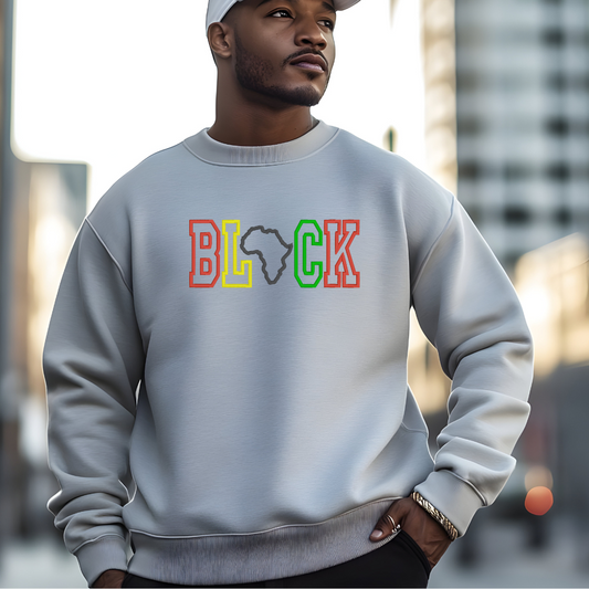 Black History Embroidered Crewneck Sweatshirt – Bold, Comfortable & Empowering