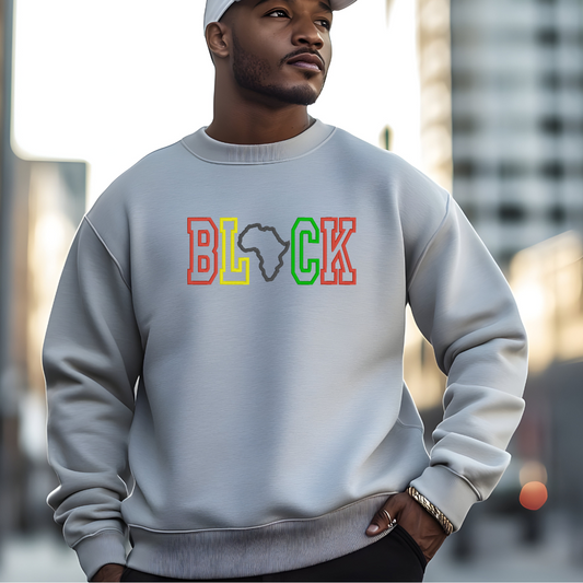 Black History Embroidered Crewneck Sweatshirt β Bold, Comfortable & Empowering