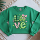 Lucky Love Shamrock Sweatshirt | Coquette St. Patrick’s Day Shirt