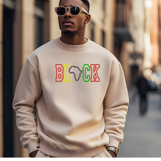 Black History Embroidered Crewneck Sweatshirt