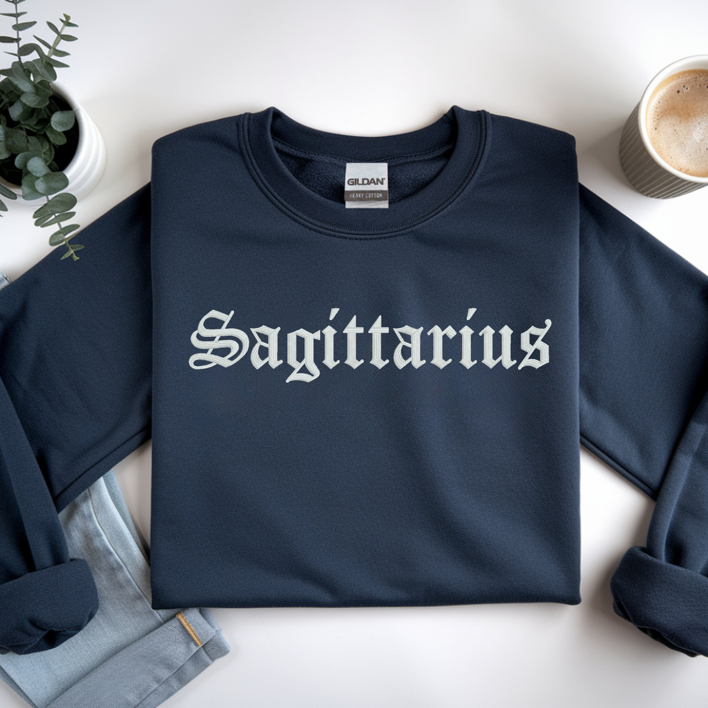 Zodiac Crewneck | Embroidered 3D Design