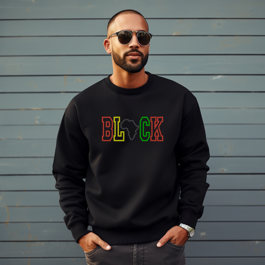 Black History Embroidered Crewneck Sweatshirt – Bold, Comfortable & Empowering