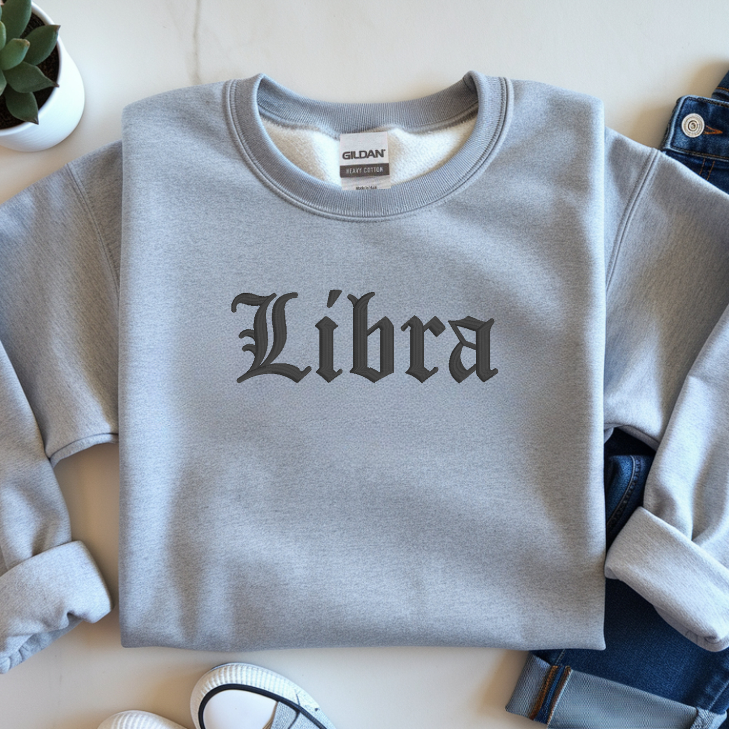 Zodiac Crewneck | Embroidered 3D Design