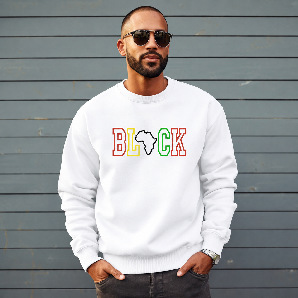 Black History Embroidered Crewneck Sweatshirt