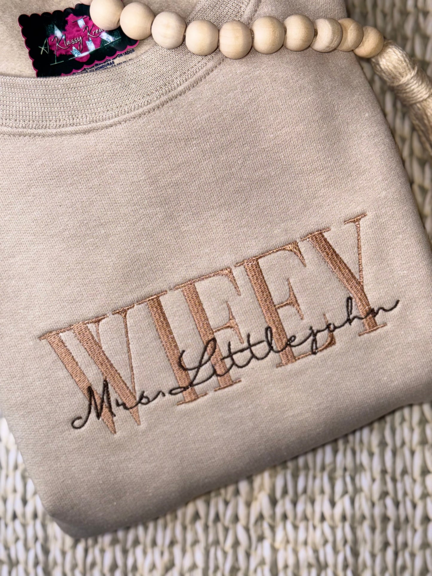 WIFEY Embroidered Sweatshirt