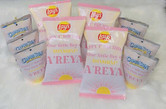 Custom Party Favor Chip Bags – Personalized Treat Bags (Set of 12) for Birthdays & Events