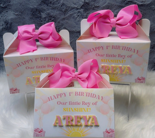 Custom Party Favor Gable Boxes – Set of 12