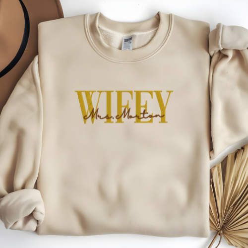 WIFEY Embroidered Sweatshirt