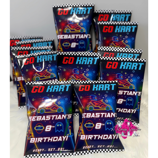Custom Party Favor Chip Bags – Personalized Treat Bags (Set of 12) for Birthdays & Events
