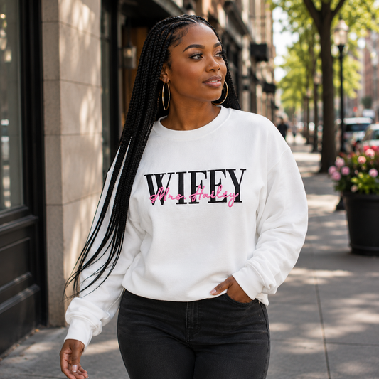 WIFEY Embroidered Sweatshirt
