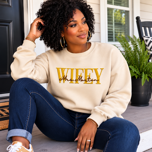 WIFEY Embroidered Sweatshirt