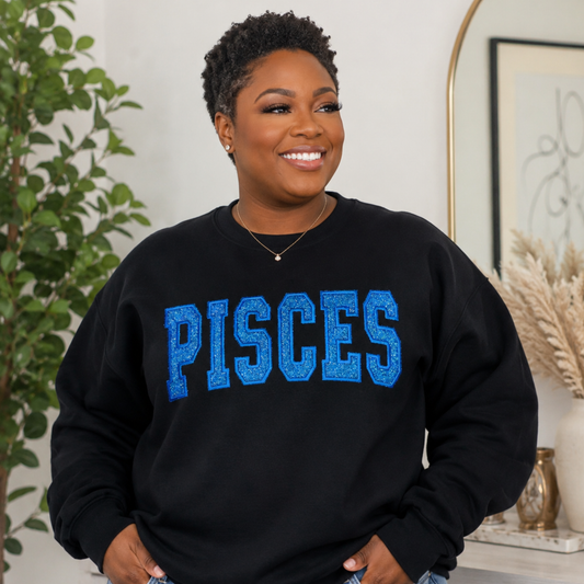 Custom Zodiac Embroidered Sweatshirt