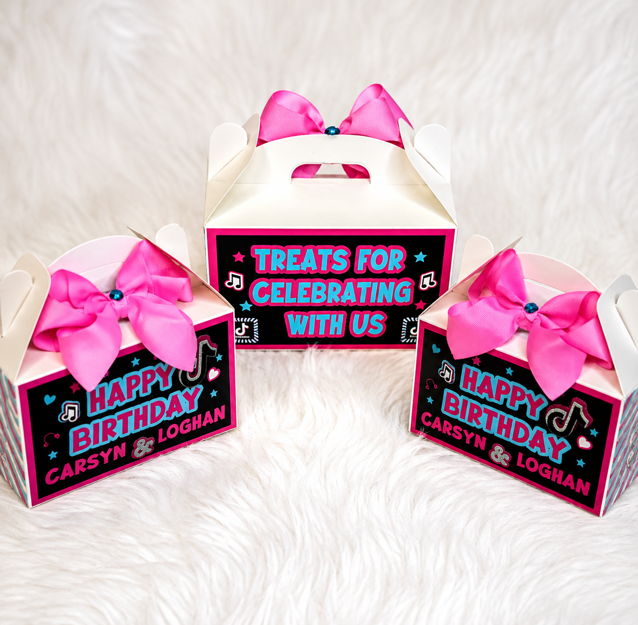 Custom Party Favor Gable Boxes – Set of 12
