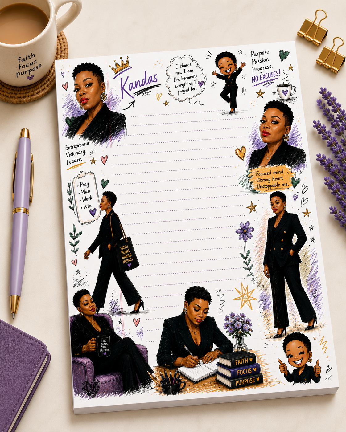 Custom A5 Tearaway Notepad | Personalized Notepad | 5.83” x 8.27” Writing Pad
