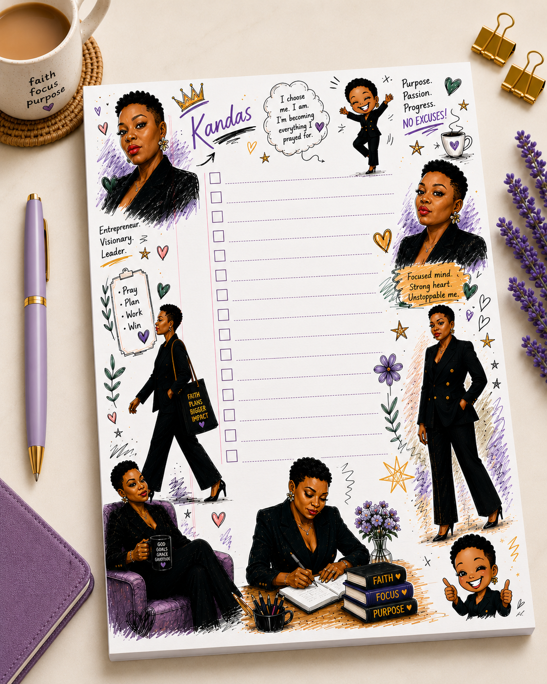 Custom A5 Tearaway Notepad | Personalized Notepad | 5.83” x 8.27” Writing Pad