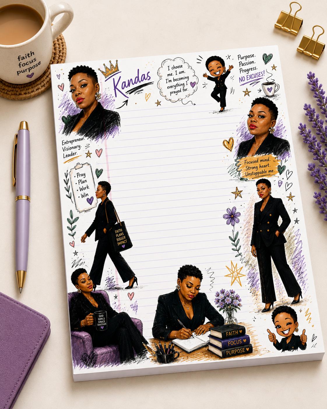 Custom A5 Tearaway Notepad | Personalized Notepad | 5.83” x 8.27” Writing Pad