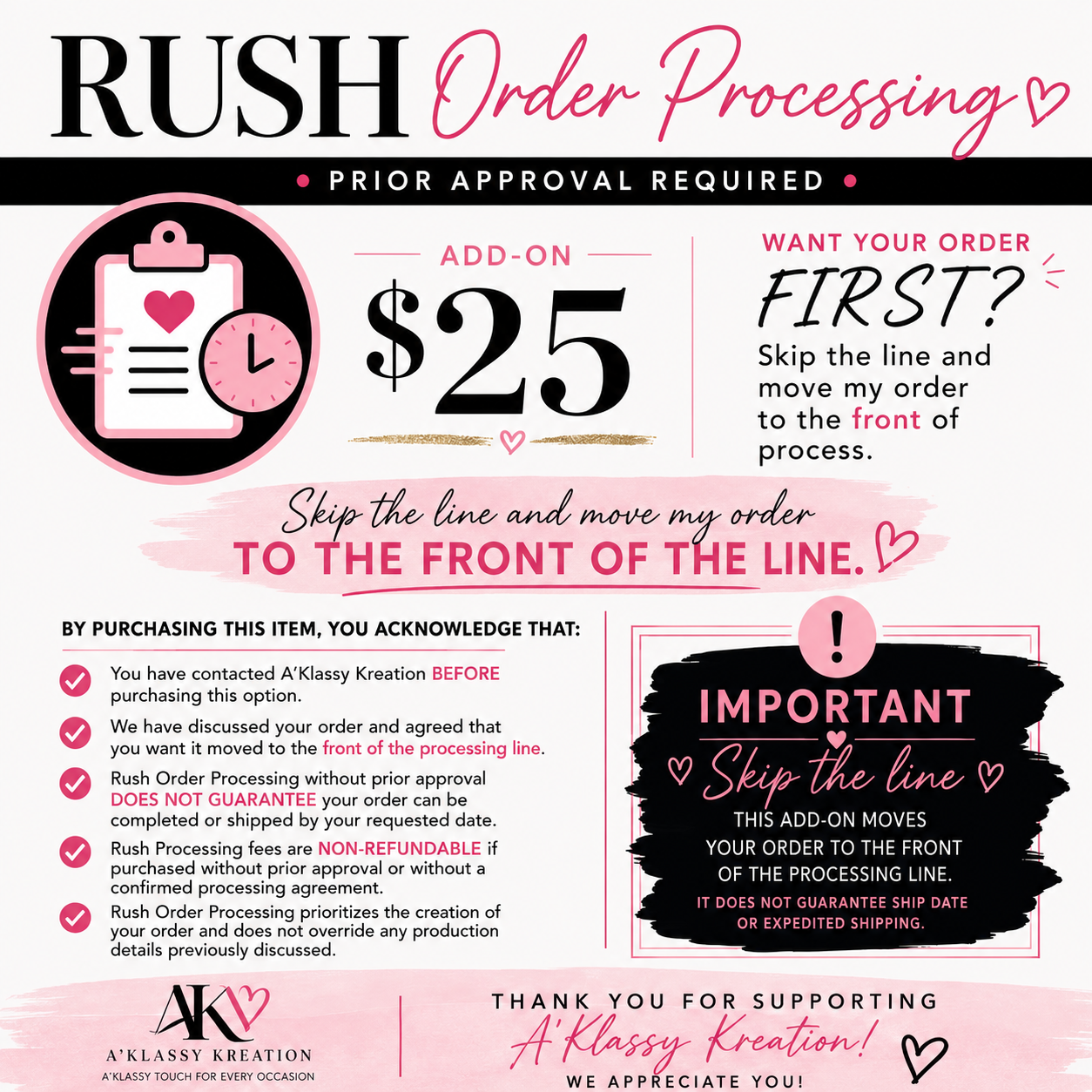 Rush Order Processing – Skip the Line