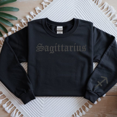 Zodiac Crewneck | Embroidered 3D Design