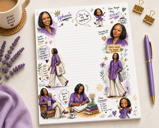 Custom A5 Tearaway Notepad | Personalized Notepad | 5.83” x 8.27” Writing Pad